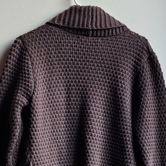 Old Navy Brown Waffle Knit Open Cardigan Size Medium - Picture 16 of 16